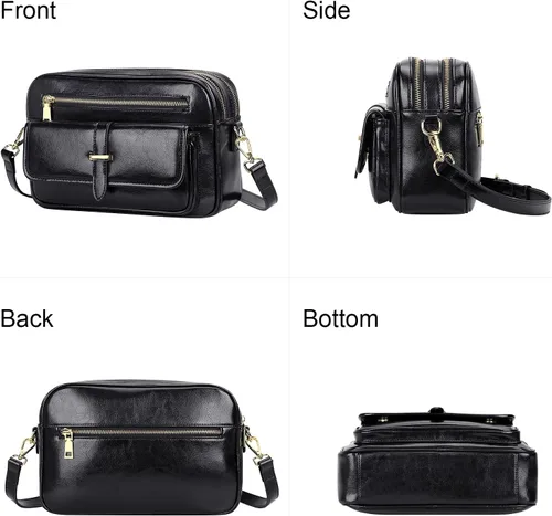 Vista 2 de Over Earth Leather Crossbody Purses Messenger Bag for Women with Double Main Pockets