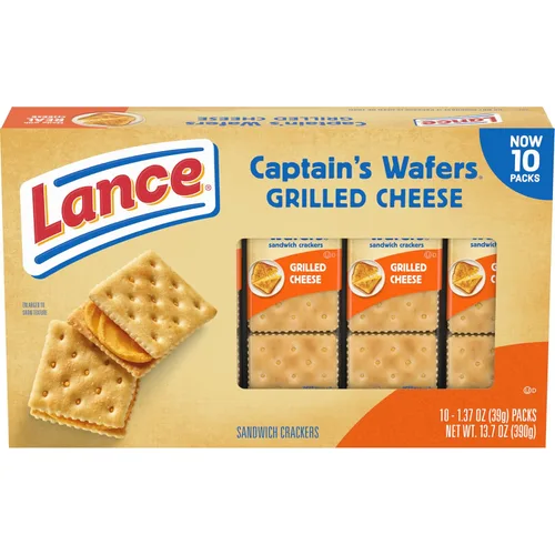 Vista 13 de Lance - Galletas saladas tipo sándwich, Captain's Wafers, paquete variado, 10 paquetes individuales, 6 sándwiches en cada uno