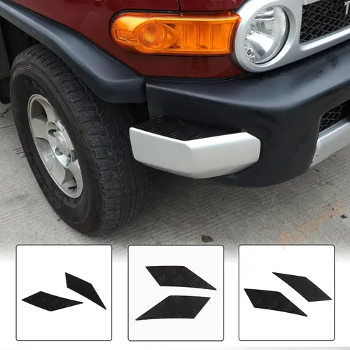 Vista 6 de Protector lateral de parachoques delantero para Toyot@ FJ Cruiser 2007-2021 aleación de aluminio para parachoques delantero de coche, tiras