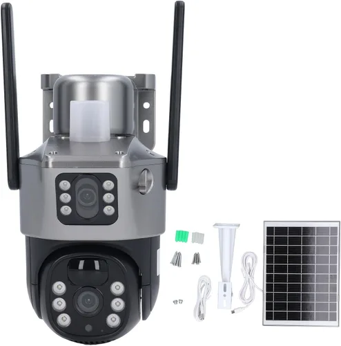 Vista 7 de Pyhodi Cámara de seguridad solar al aire libre WiFi inalámbrica HD NightIP66 cámara de vigilancia, detección humana NightPIR de color, 2 vías