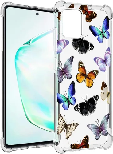Vista 3 de Funda para Galaxy Note 10 Lite/Galaxy A81/Galaxy M60S SM-N770F Linda funda, transparente y flexible parachoques TPU suave goma silicona funda