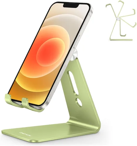 Vista 15 de OMOTON C2 Soporte de aluminio ajustable para teléfono celular con corte de carga, negro