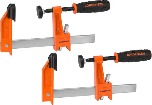 Vista 11 de Jorgensen Juego de abrazaderas de barra de 18 pulgadas, abrazaderas de barra de acero de servicio mediano para carpintería, abrazaderas de madera