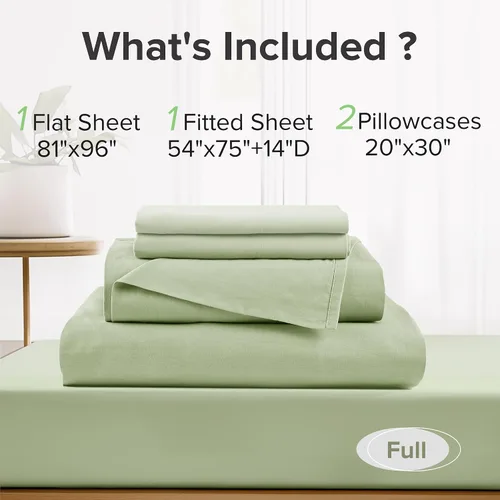Vista 139 de Comfort Spaces Sábanas 100% algodón tamaño King, transpirables y ultra suaves, sábanas de algodón naturalmente fresco con bolsillo elástico de 14