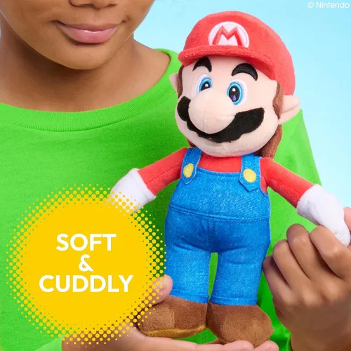 Vista 3 de Super Mario™ Peluche pequeño Mario, peluche coleccionable de 9 pulgadas