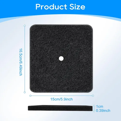 Vista 6 de Paquete de 6 filtros de carbono de repuesto para cajas de arena para gatos compatibles con caja de arena con capucha Catit, purificador de aire