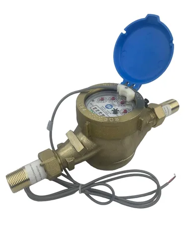 Vista 30 de DAE Medidor de agua caliente sin plomo MJ-75R NTEP, acoplamientos NPT de 3/4", salida de pulso, galón