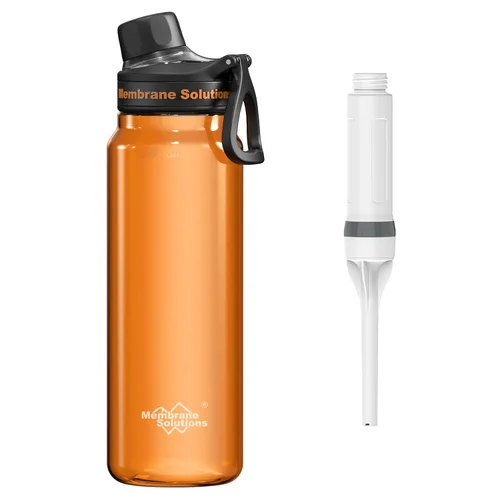 Vista 12 de Botella de agua filtrada, filtro de botella de agua Membrane Solutions C3 con cartucho de filtro ACFX2 reemplazable, filtro de agua portátil de 36