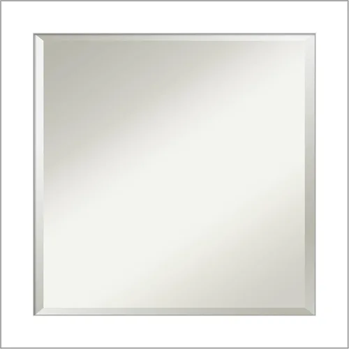 Vista 19 de Amanti Art - Espejo de baño blanco para sobre lavabo, espejo de tocador rectangular blanco de 35x45 para gabinete, marco moderno extragrande, se