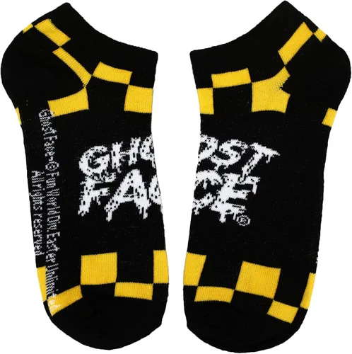 Vista 4 de Bioworld Scream Ghostface - Calcetines tobilleros para mujer (5 unidades), Multi colorido