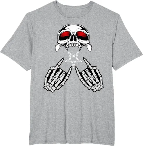 Vista 29 de Camisas de metal pesado con diseño de abanico de metal Negro