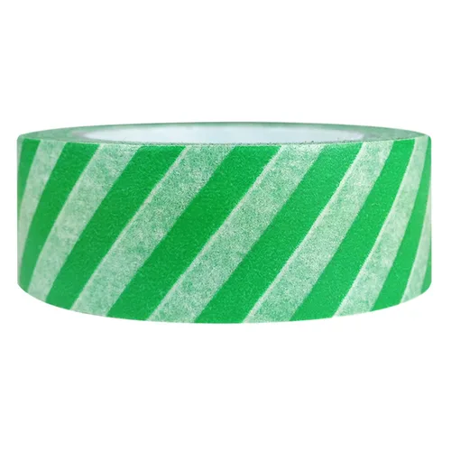 Vista 4 de Wrapables Cinta adhesiva japonesa a rayas Washi - Rayas cortas negras y multicolor