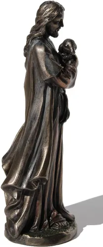 Vista 5 de US JesUS Holding A Lamb - Estatua de bronce fundido en frío de 6.25 pulgadas