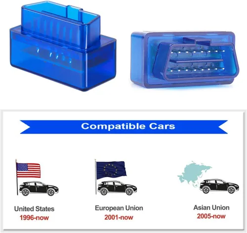 Vista 4 de Mini Bluetooth ELM327 OBD2 Detector de fallas de coche V2.1 Automóvil OBD OBDII lector de código comprobar la luz del motor herramienta