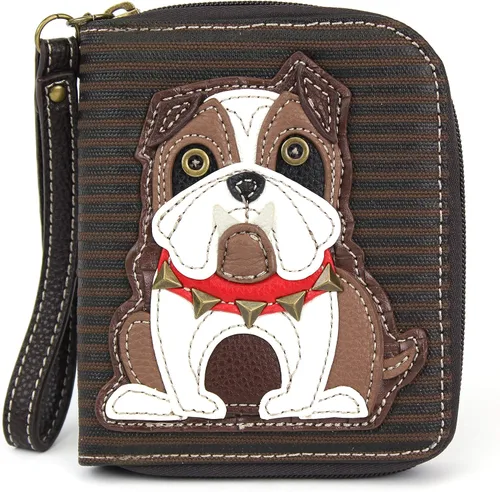 Vista 4 de CHALA Bolsos - Cartera con cremallera alrededor pulsera 8 ranuras para tarjetas de crédito monedero resistente para mujer