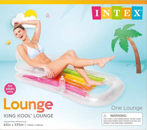 Vista 4 de Intex King Kool 58802EP - Flotador inflable para piscina, multicolor