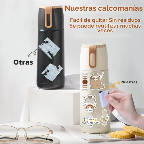 Vista 5 de BarrelTree - 300 piezas calcomanías estéticas boho, lindas calcomanías de vinilo impermeables para botellas de agua, laptop, teléfono, diario