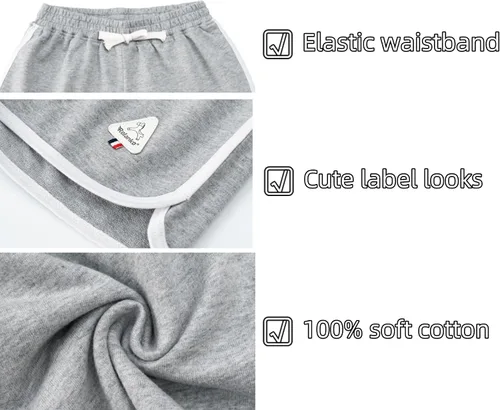 Vista 2 de Rolanko Pantalones cortos activos de delfín para niñas, paquete de 3 unidades, ciclismo, correr, verano, playa, atletismo, deportes, 4-14 años