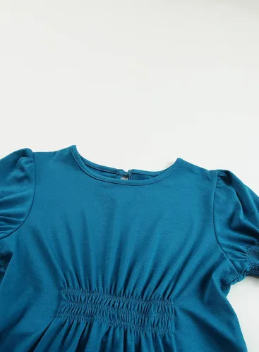 Vista 5 de blibean Maxi vestidos de manga abombada para niñas de 4 a 13 años