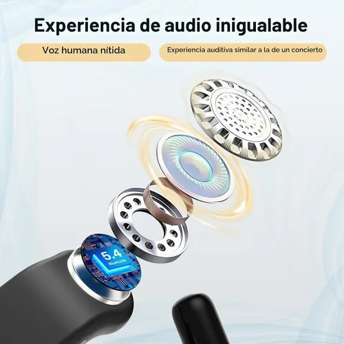 Vista 3 de OWS - Auriculares de oreja abierta Bluetooth con micrófono, Bluetooth 5.4, IPX7 impermeable, ligeros ganchos deportivos inalámbricos para deportes