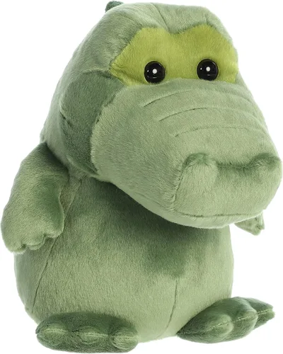 Vista 2 de Aurora® Whimsical Happy Hippo and Friends™ Happy Alligator™ - Animal de peluche - Diseño único - Diversión juguetona - Verde 13 pulgadas