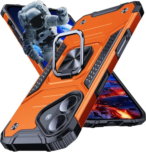 Vista 62 de Anqrp Funda resistente para iPhone 6/7/8/SE/SE2 con soporte de anillo mejorado y agarre, grado militar, a prueba de golpes, resistente y robusta
