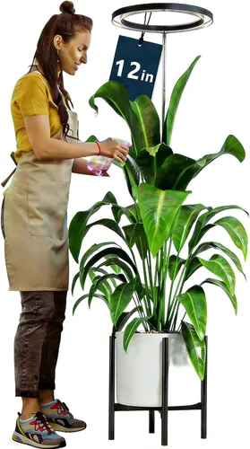 Vista 9 de Luces de cultivo de 10 pulgadas para plantas de interior de espectro completo, 160 luces LED grandes para plantas de interior, lámpara de cultivo