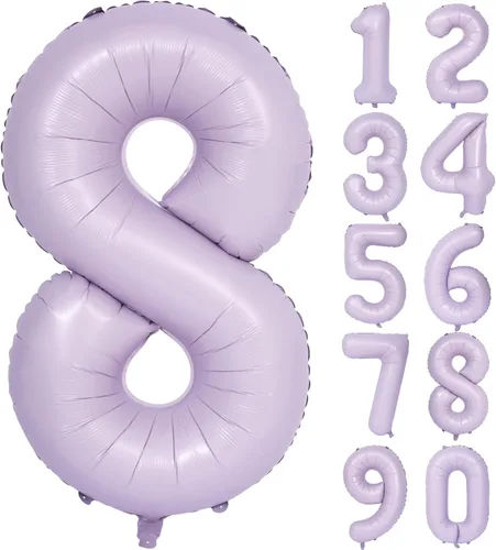 Vista 12 de Globos de 40 pulgadas con números de caramelo, papel de aluminio de helio, globos de látex de Mylar para fiesta de cumpleaños, decoración digital 0