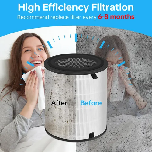 Vista 4 de Lv-H133 - Filtro de repuesto solo compatible con filtro LEVOIT LV-H133, filtro medio eficiente y juego de filtros de carbón activado, LV-H133-RF