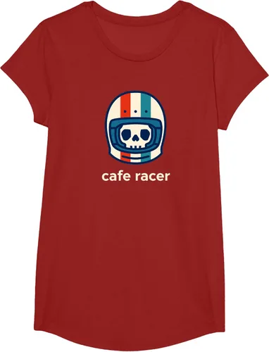 Vista 38 de Cafe Racer Moda Simple Casco Diseño Motocicleta Camiseta Negro
