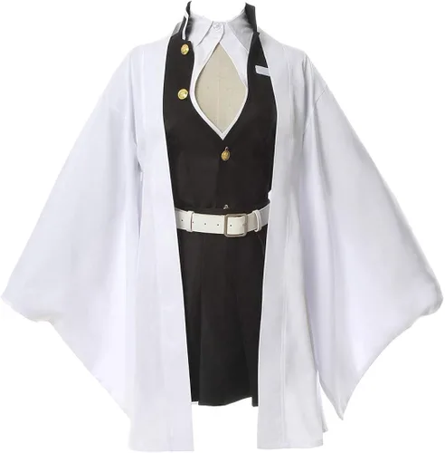 Vista 7 de Nuoqi Zentisu Tanjiro Cosplay - Disfraz de Giyuu Tomioka para adultos disfraz de anime Shinobu para Halloween