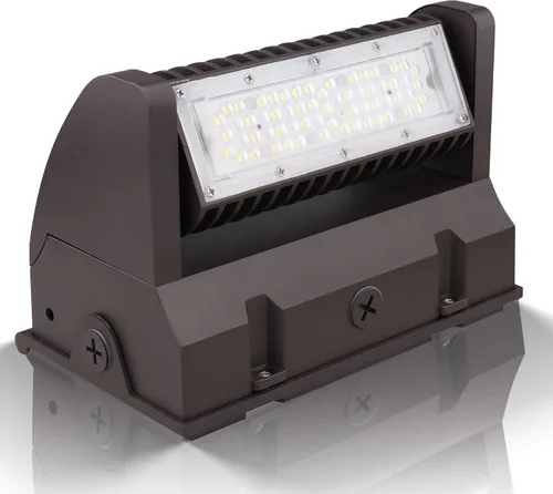 Vista 8 de Luz giratoria del paquete de la pared de la cabeza LED de 80W, 5000K 10800LM 5000K IP65 impermeable, 100-277V, UL listado, iluminación