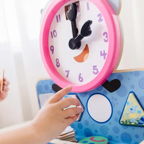 Vista 8 de Melissa & Doug Blue's Clues & You! - Reloj magnético de madera (31 piezas)