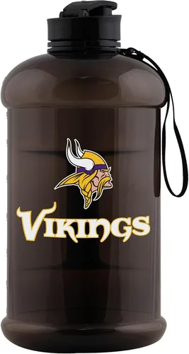 Vista 18 de FOCO Logotipo del equipo de la NFL Botella de agua deportiva grande de plástico transparente de 2L