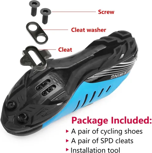 Vista 5 de Zapatos de ciclismo unisex compatibles con Pelaton para interiores, zapatos de bicicleta de carretera, zapatos de bicicleta de montaña para hombres