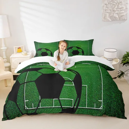 Vista 17 de Juego de funda de edredón rústica para niños, tamaño individual, diseño de ciervos, osos, pinos, decoración de habitación de niños, niñas y adultos