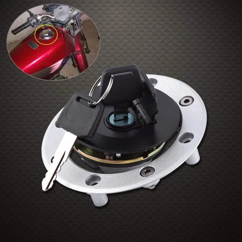 Vista 2 de Cubierta de combustible de gas de aluminio con 2 llaves para Suzuki -R600, R750, R1000, GSXR1300, TL1000S, TL1000R, Katana, SV650 / SV650S