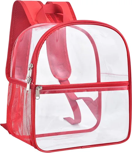 Vista 17 de Paxiland Mochila transparente resistente, 16 x 13 x 7 pulgadas, bolsa