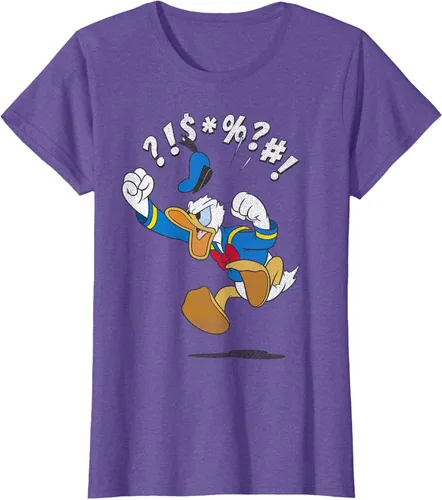 Vista 19 de Disney Mickey And Friends - Camiseta vintage de Donald Duck Angry Jump, Negro