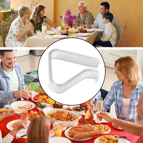 Vista 7 de 48 clips transparentes para mantel, clips de plástico para mantel de mesa, resistentes al viento, soporte para mantel de Navidad, hogar, boda