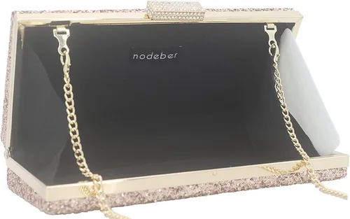 Vista 6 de Bolso de mano grande con purpurina para fiesta de mujer brillante