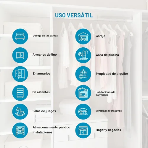 Vista 7 de NeatNestly SmartCube Bolsas de Almacenamiento Bajo la Cama - Paquete de 3 Contenedores Grandes Grises de 39" x 18" x 6" con Asas Reforzadas