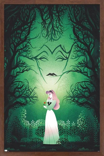Vista 10 de Trends International Disney Princess - Póster de pared de La Bella Durmiente - Good vs Evil de 14.725 x 22.375 pulgadas, versión enmarcada de madera