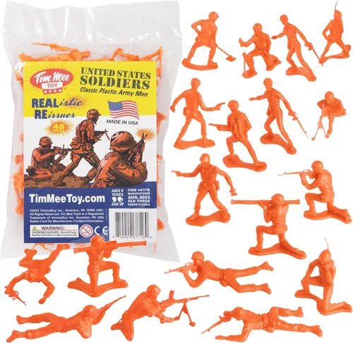 Vista 8 de TimMee Soldados de plástico del ejército - 48 figuras de juguete de soldados negros - Fabricado en EE. UU