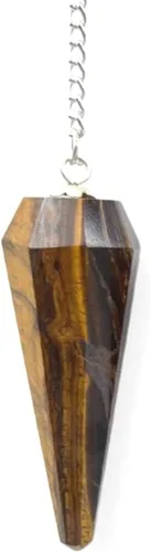 Vista 54 de WholesaleGemShop Péndulo facetado de cristal de piedras preciosas naturales