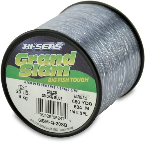 Vista 58 de HI-SEAS Línea de pesca de monofilamento Grand Slam - Fuerte y resistente a la abrasión en transparente, rosa, verde, azul humo, amarillo Amarillo