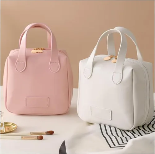 Vista 2 de Bolsa de maquillaje portátil de alta calidad, bolsa organizadora de maquillaje de gran capacidad, bolsa organizadora de maquillaje de viaje