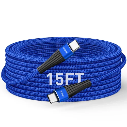 Vista 17 de Cable corto USB C, cable USB C a USB C de 100 W, cable de carga rápida de 1 Negro