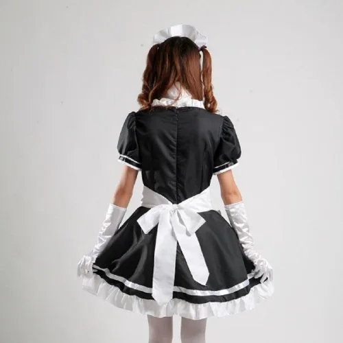 Vista 4 de COCONEEN - Disfraz de estilo de sirvienta francesa de anime para mujer.