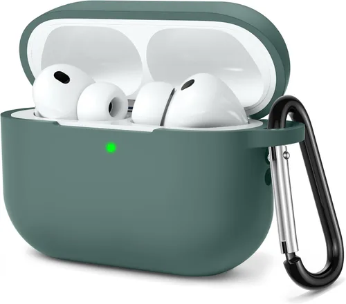 Vista 23 de Lerobo - Funda protectora completa de silicona suave para AirPods Pro 3 Rojo